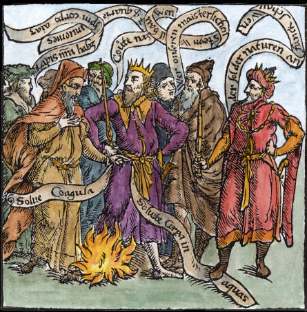 Rosarium Philosophorum (Розарий философов). Титульная иллюстрация
