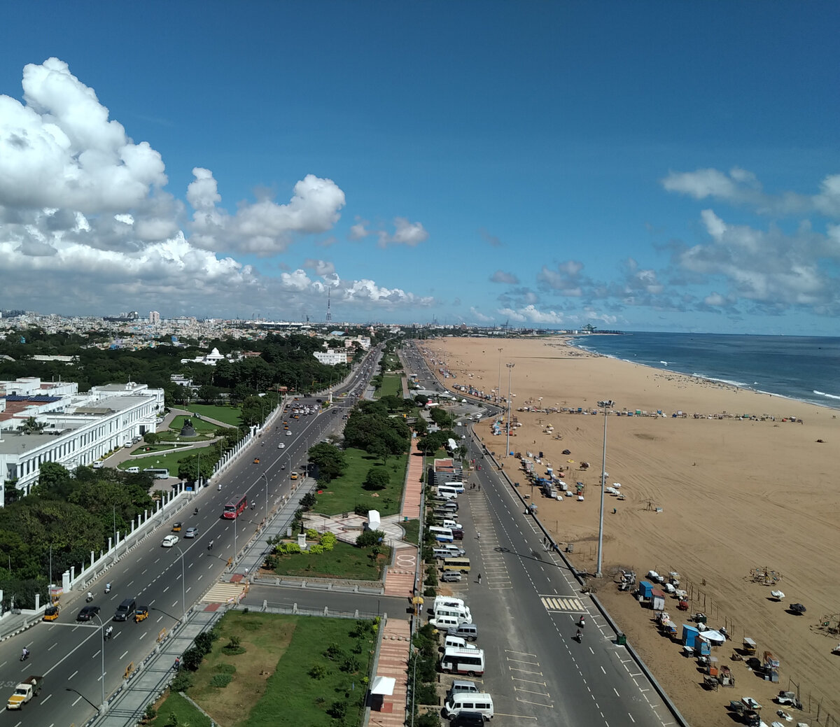 Набережная в современном Ченнаи - бывший Мадрас.