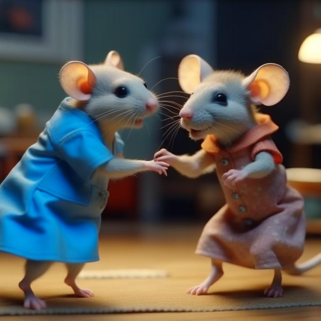 - Я очень сильно ударилась лапкой! - Сейчас я на неё подую и тебе станет легче.