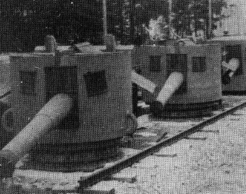 Береговые пушки 15 cm hurtigskytende kanon L 50 (Bofors).