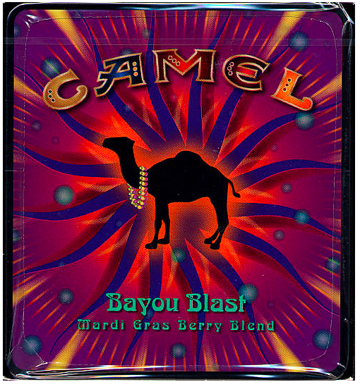 Специальная серия "Экзотические вкусы". "Bayou Blast" - переводится с английского как "Взрыв  в протоке". США, 2003 год. 20 сигарет в жестяной упаковке. Производство Рейнольдса, торговая марка тоже Рейнольдс, естественно. 
