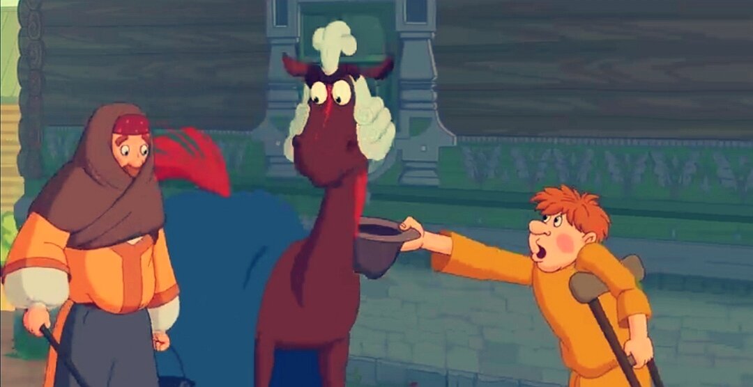 Кадр из мультфильма "Три богатыря" 