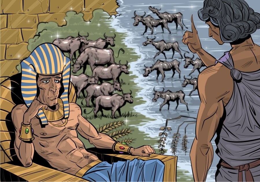 Фараон и Иосиф. Источник https://illustrators.ru/illustrations/1338231?slider_order=position