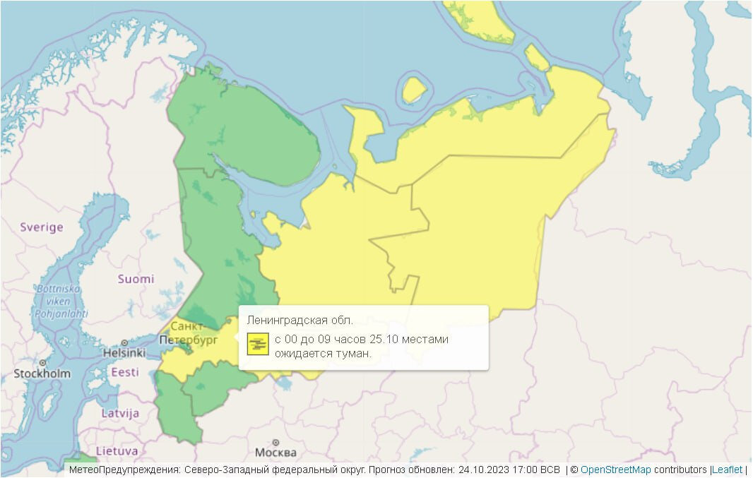 Карта ленобласти 2023