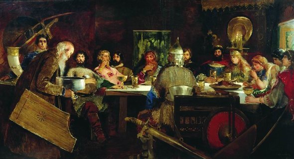    Андрей Рябушкин. Пир богатырей у ласкового княза Владимира. Фото: Public domain