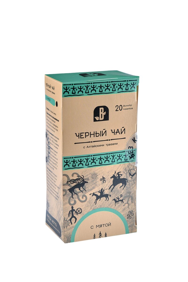 Черный чай с мятой" от Торгового дома "Вектор