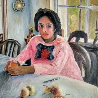 Чья-то копия картины "Девочка с персиками". По-моему, очень даже себе ...эээ :) Не, не себе, красоткам :)))