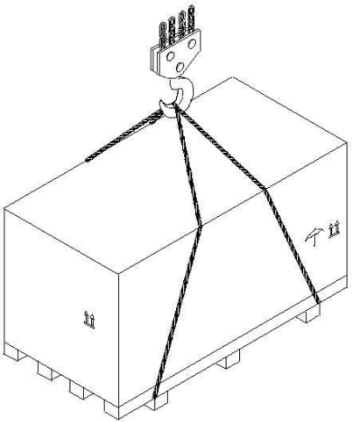 Рис. 2: Погрузка станка подъемным краном