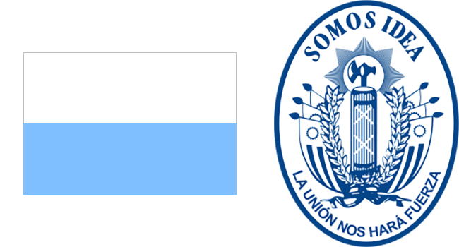 Флаг и эмблема Национальной партии Уругвая ("бланкос")