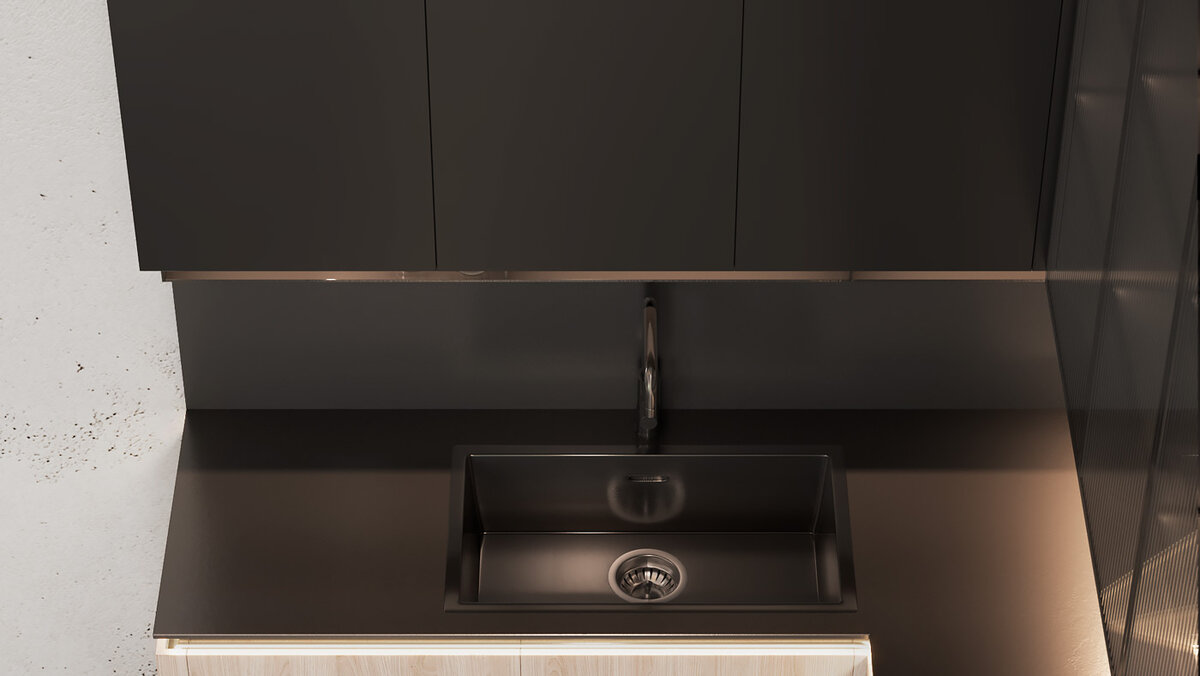 Фасады в декоре «Черный графит матовый»