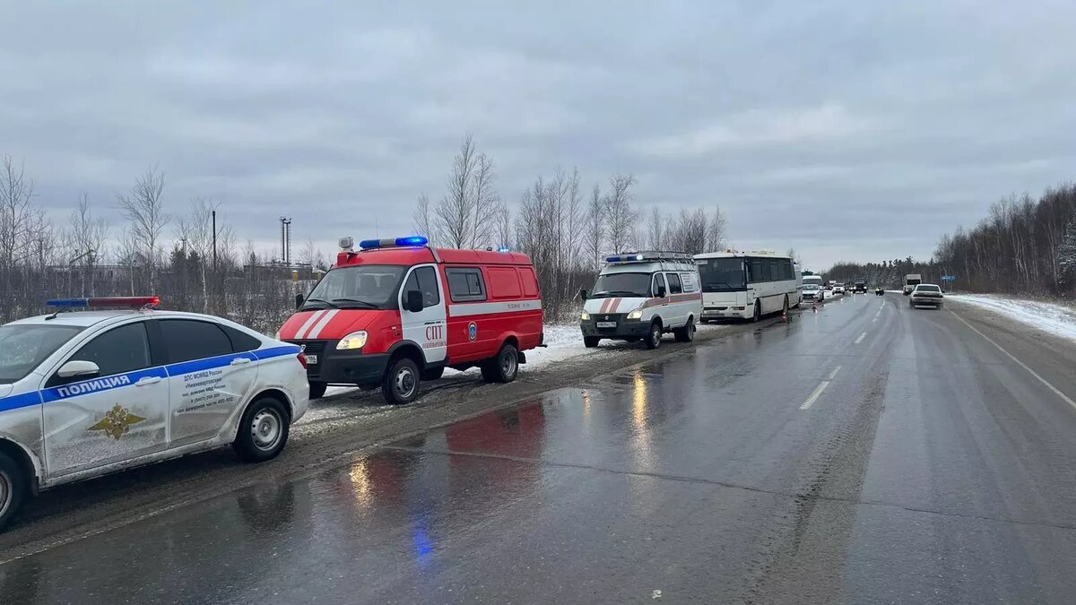     На трассе в Нижневартовском районе проводились аварийно-спасательные работы после аварии с участием вахтового автобуса и грузового автомобиля. На месте работали медики, полиция и спасатели.