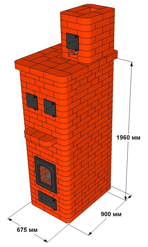 Отопительная печь 2 5 на 3 5 кирпча подробный разбор