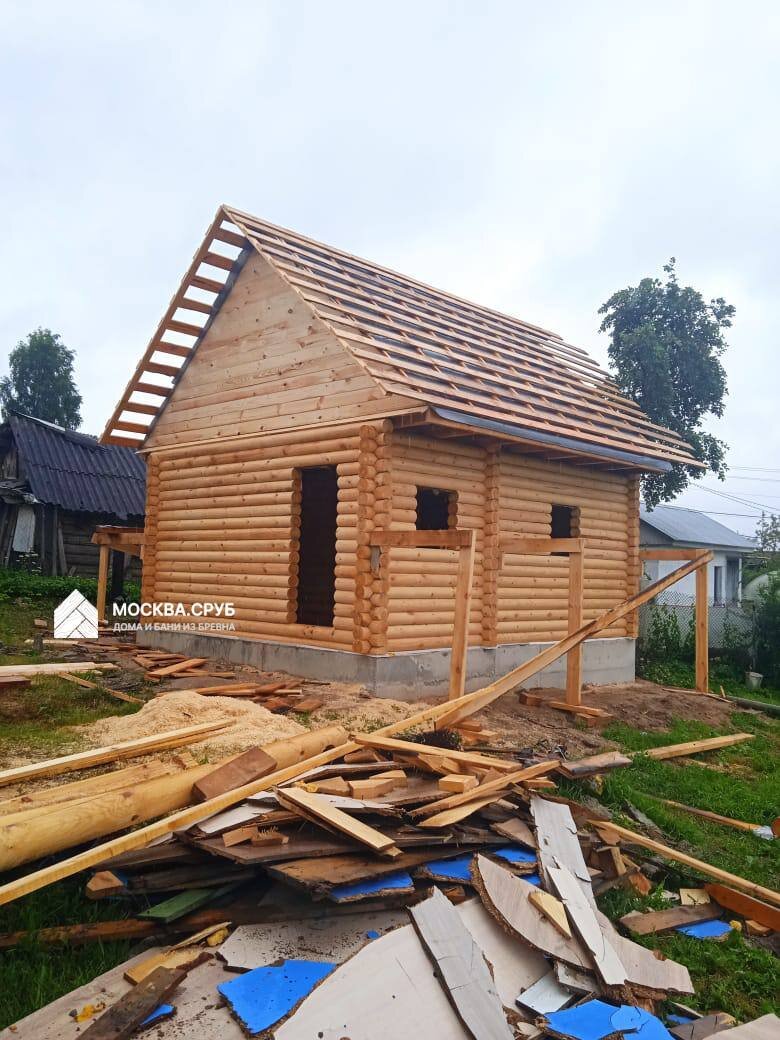 Сруб бани 6 на 6 стандартный, г. Троицк Московской области