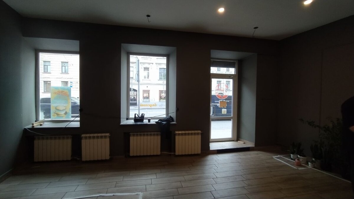Первоначальный вид помещения. Гороховая, 66 - 40 м²