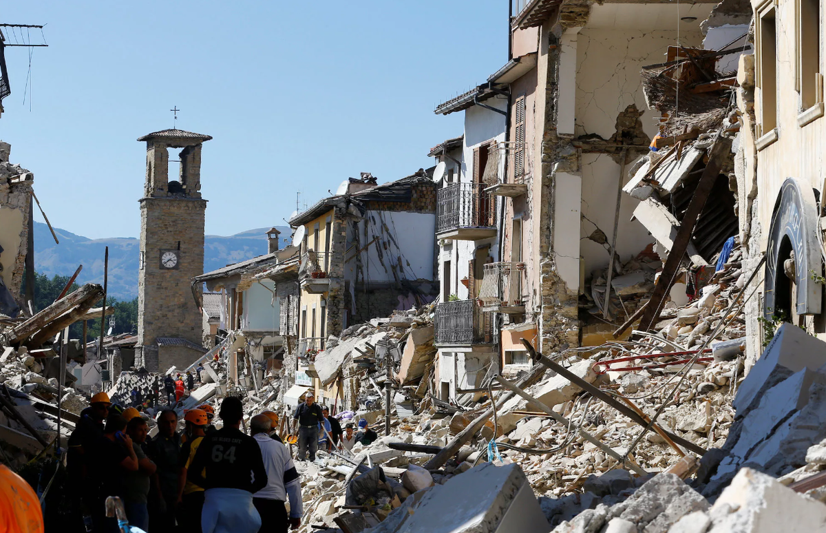 Землетрясение в Италии 2016