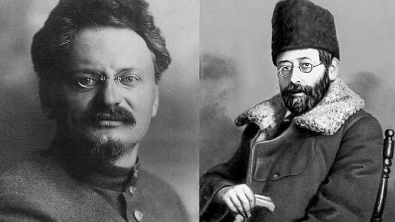 Слева направо: Л. Д. Троцкий и Ю. О. Мартов