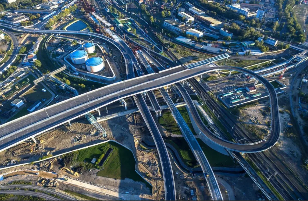 Транспортная эстакада. Ярославское шоссе Автобан. Путепроводы Москвы. Развязки и эстакады Москвы. Мосты, развязки путепровода в Москве..