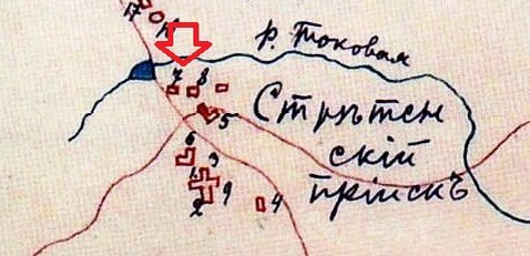 Легендарная яма № 7 на карте Изумрудных копей Урала 1842 года