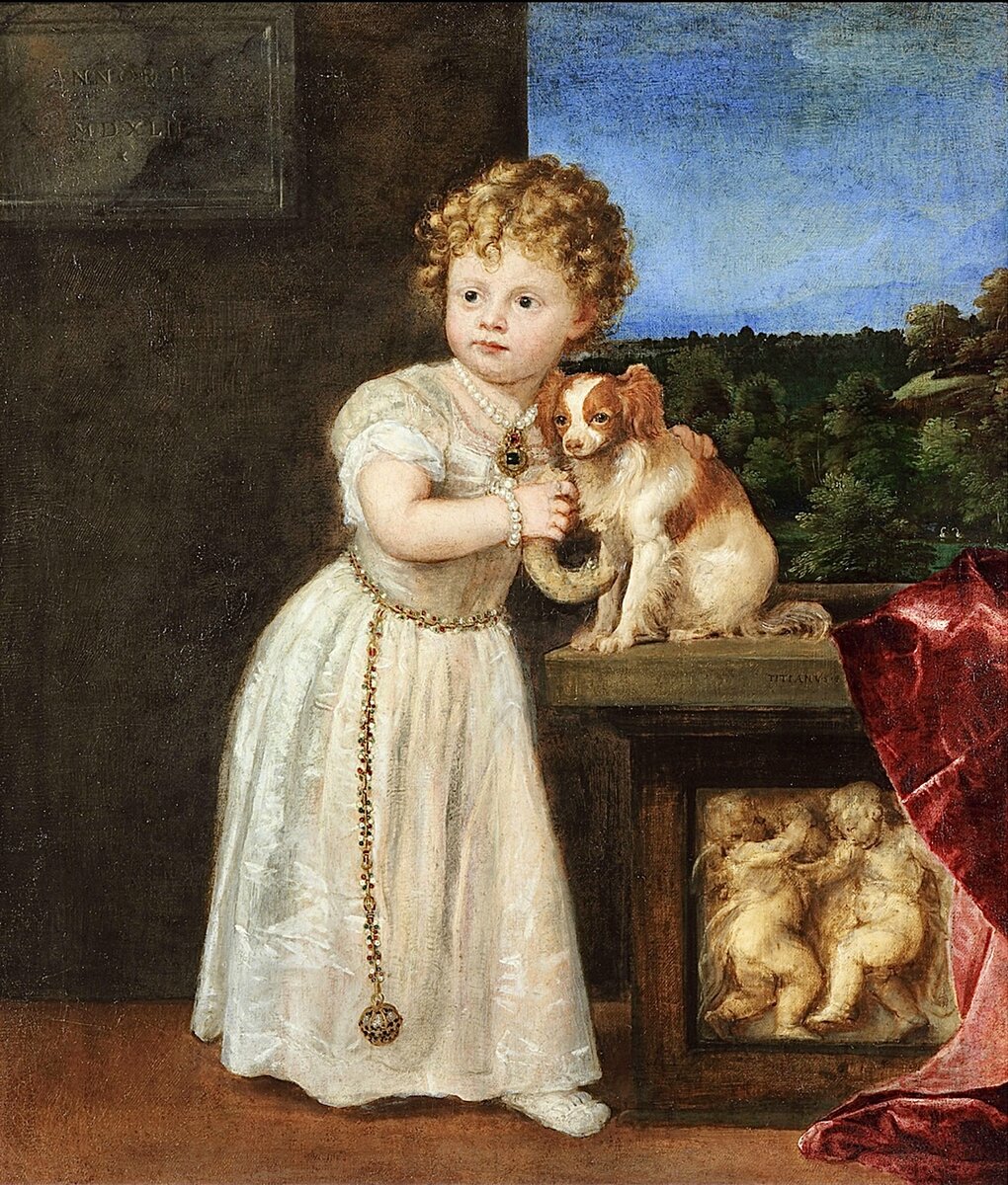 Портрет Клариссы Строцци.                                        Холст, масло. 115 × 98 см.                                             Около 1542 г. Художник- Тициан  Вечеллио                                                                       Источник изображения: https://ru.pinterest.com/