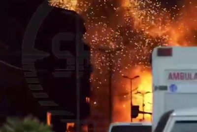    видео прилета израильской ракеты в жилой дом в секторе Газа ©ск