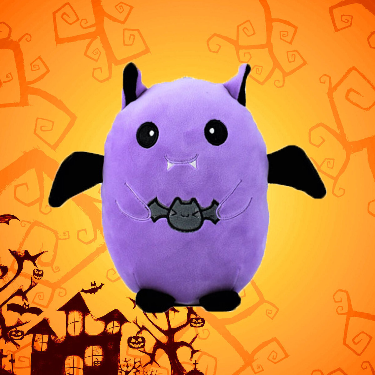 Милая летучая мышка в руках с маленькой мышкой)