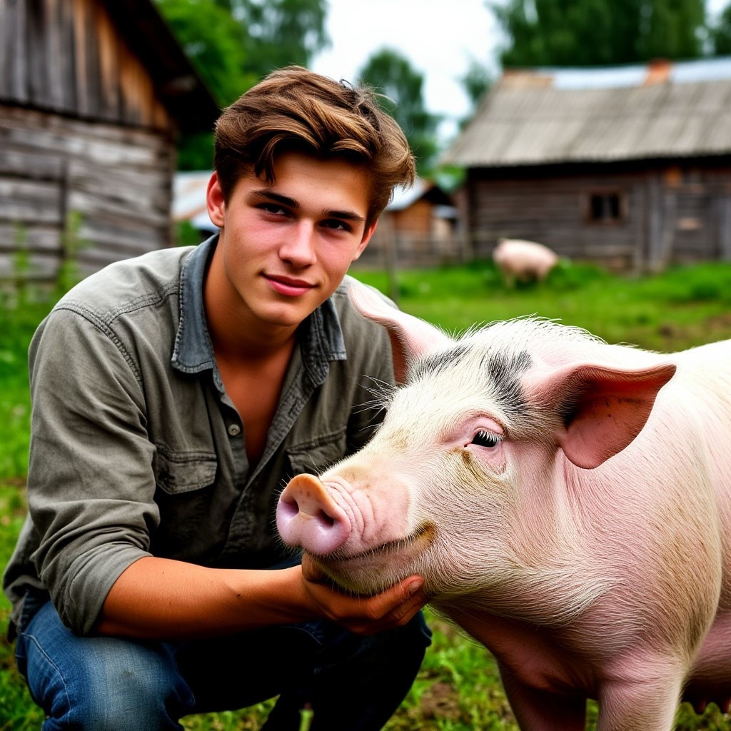 Виктор с Машкой.