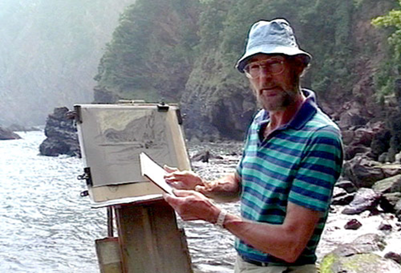 Барри Уоткин на пленэре. Фото взято: https://www.apvfilms.com/barry-watkin