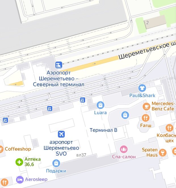 Шереметьево расположение терминалов схема на карте