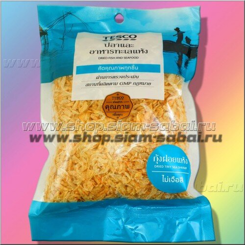 Упаковка креветок из магазина с тайскими товарами