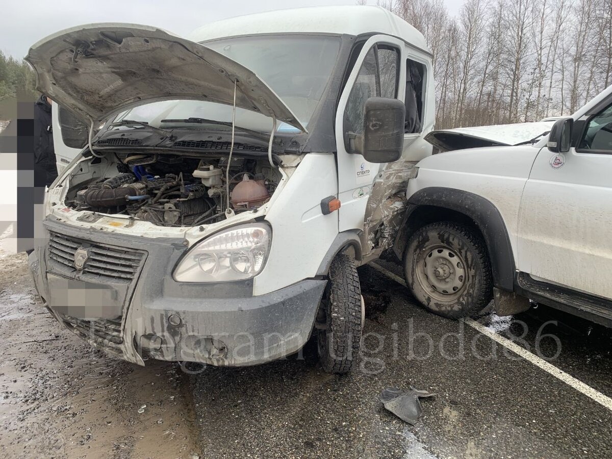    На трассе под Нижневартовском столкнулись ГАЗель и пикап