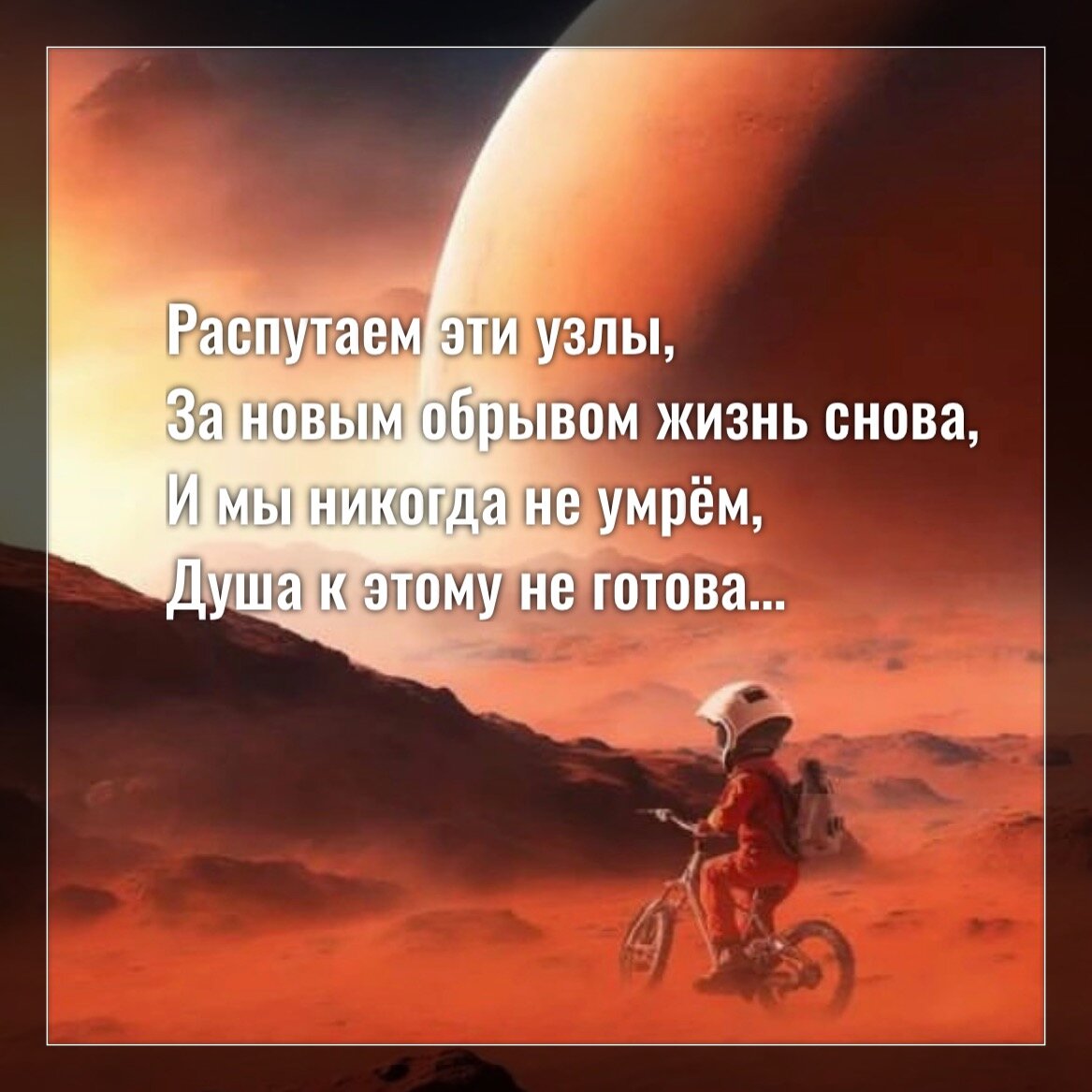 19. Распутаем эти узлы, За новым обрывом <b>жизнь</b> <b>снова</b>, И мы никогда не умрём...