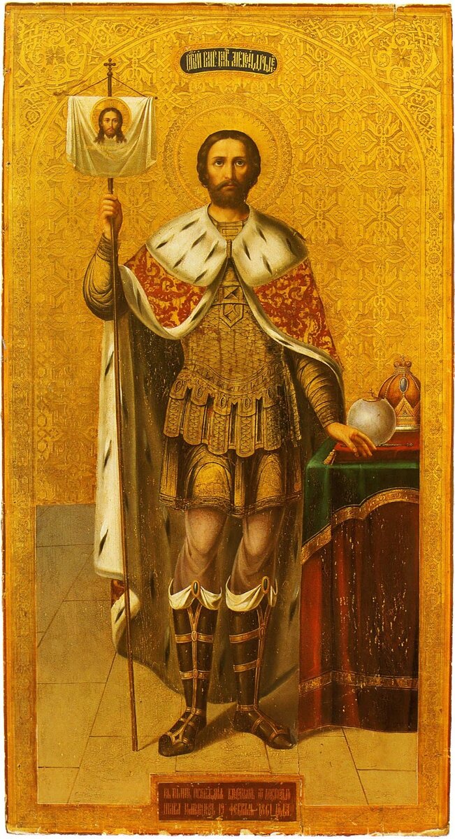 Александр Невский. 1861 г. Государственный музей палехского искусства, Палех.