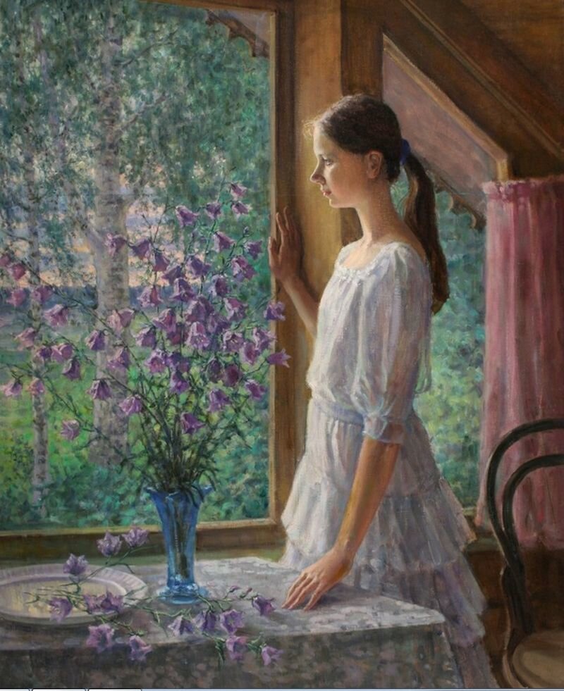 Белые ночи. Портрет дочери, 1998 г художник Марина Чулович (источник яндекс-картинки)