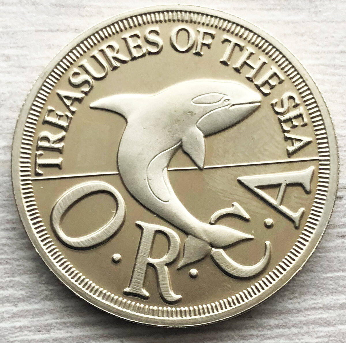 Силенд половина доллара 1994 Косатка. Фото автора. 