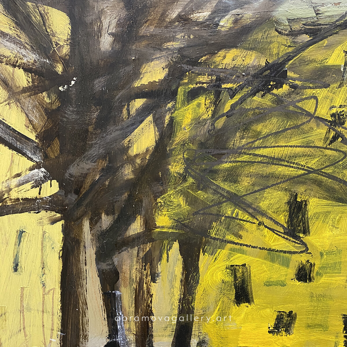 ДВОР. 60x74, оргалит, масло. Автор: Александр Румянцев. (фрагмент)