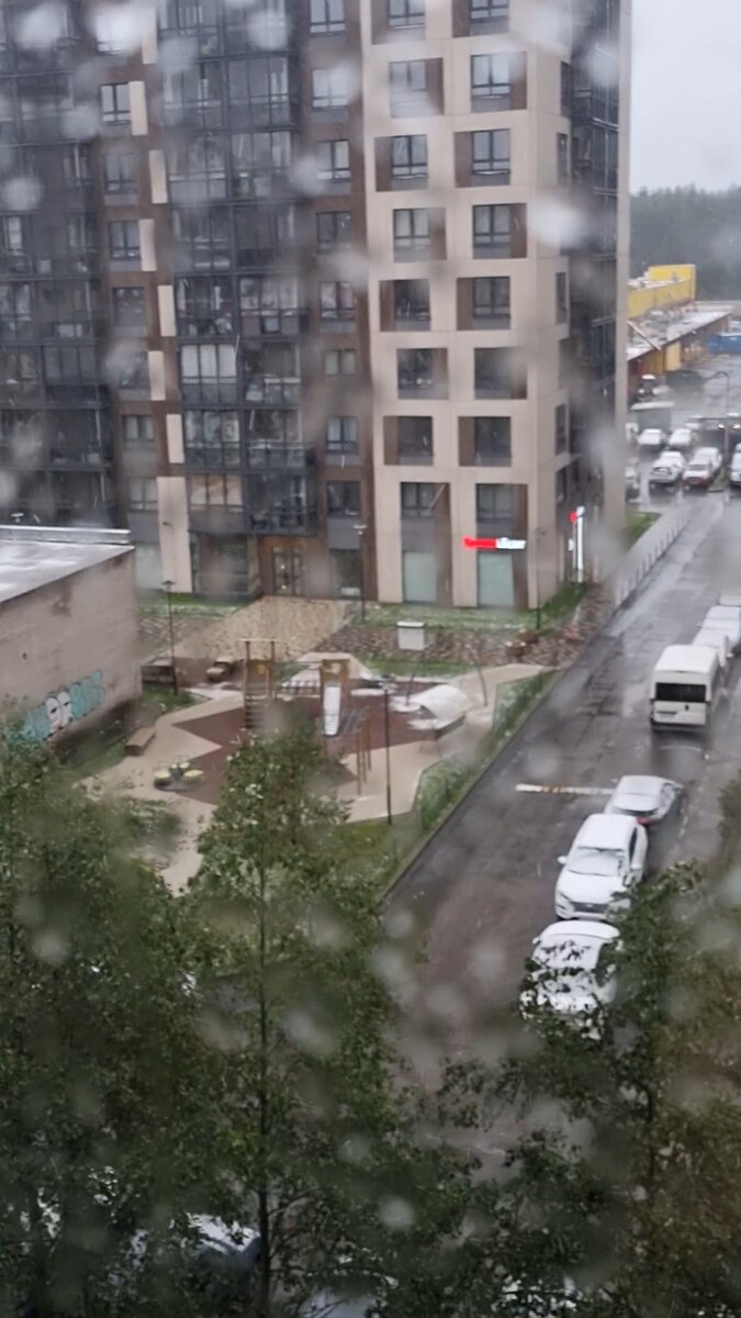 Погода в Санкт-Петербурге, октябрь. снег с дождем. фото из личного архива