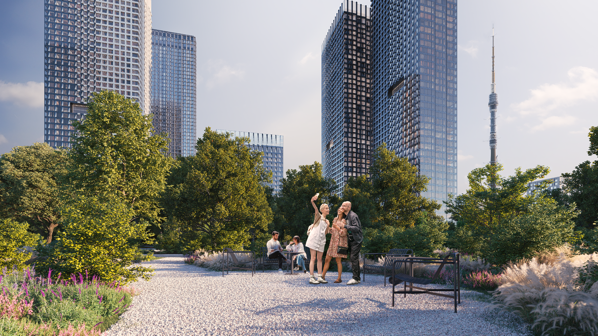 ландшафтный парк в Upside Towers 