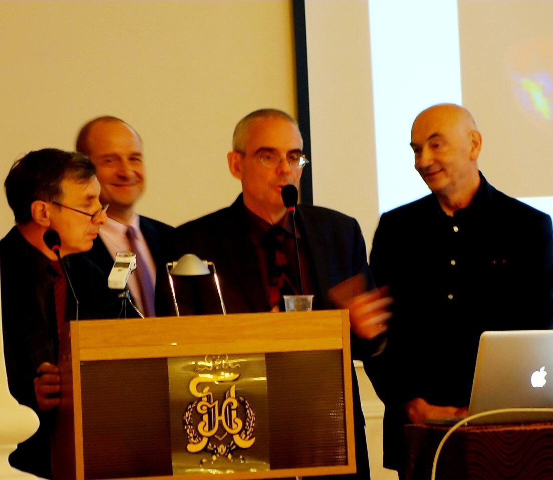 Жан Беккио (первый справа) Бруно Суарез (второй справа) и Сергей Болсун (второй слева)