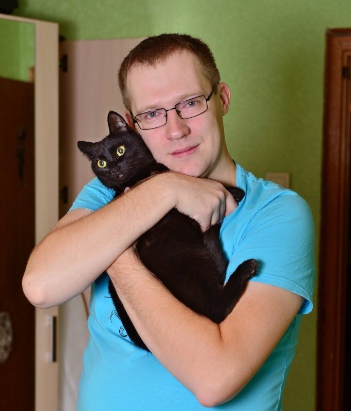 Автор статьи с питомцем, 2013 год