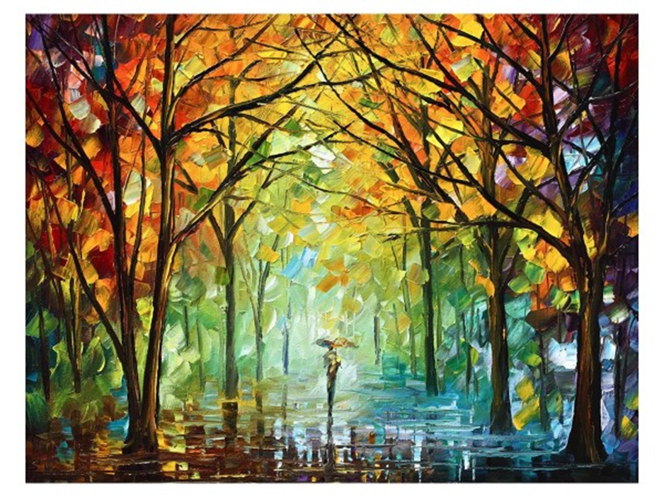Леонид Афремов Картина Осенний парк