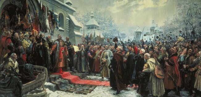 «Навеки с Россией», картина художника М. Хмелько