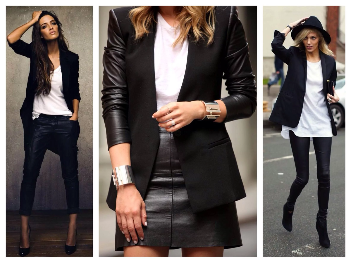 Черный пиджак женский с чем носить (154 фото)