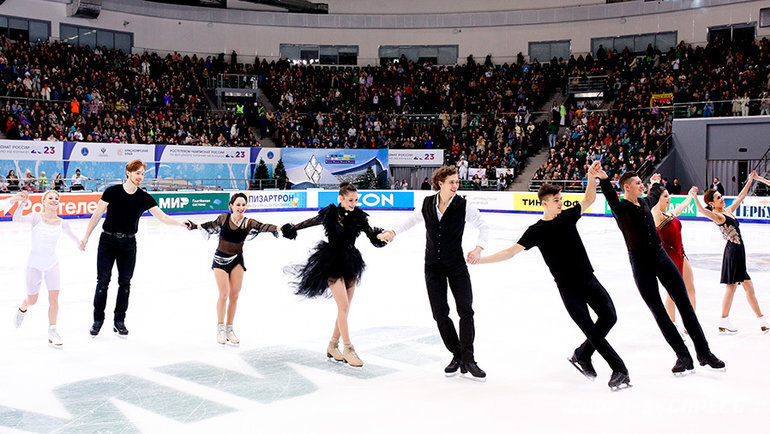    Российские фигуристы на «Платинум-Арене» в 2022 году.Дарья Исаева