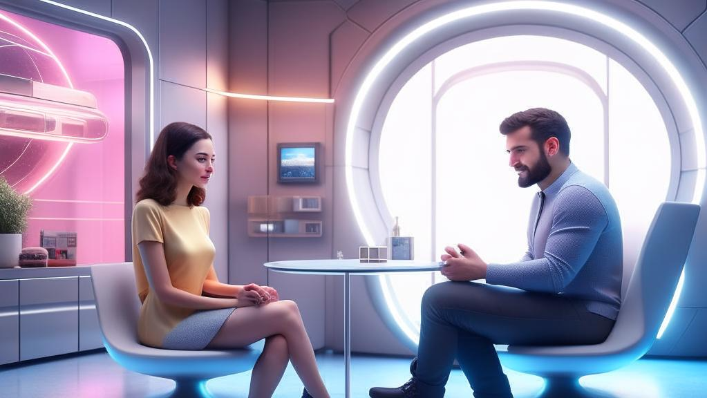Мужчина и женщина в будущем 