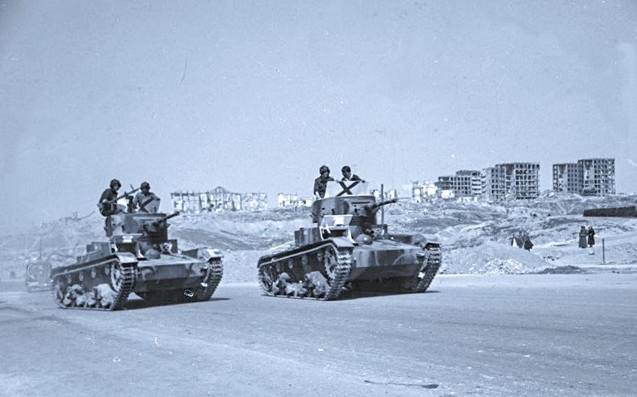 Т-26 в пригороде Мадрида, 1939 г.