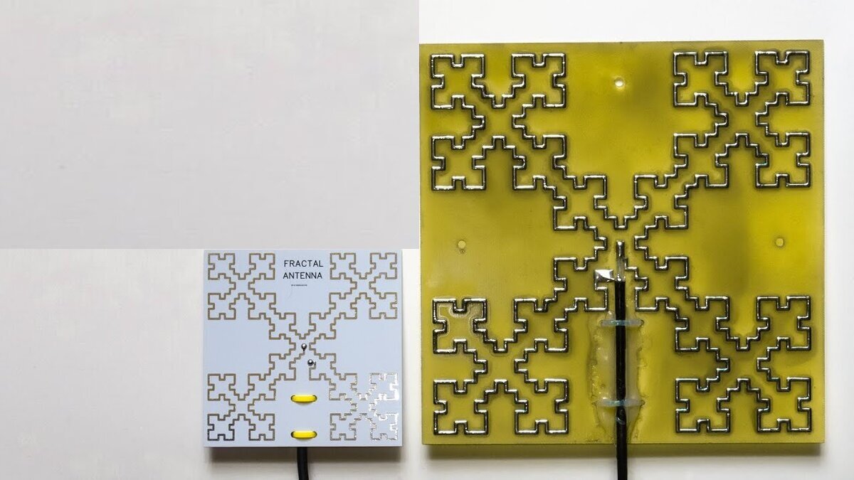 Снежинка Коха. Итерации увеличивают площадь покрытия антенны