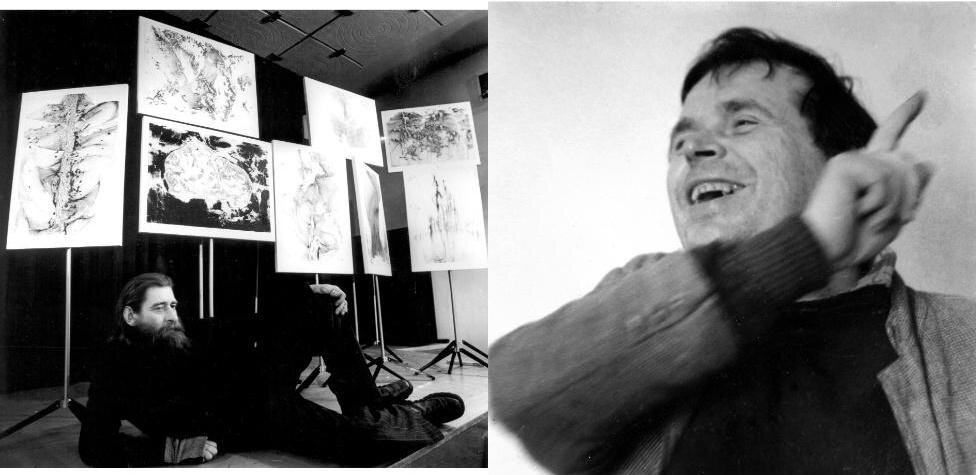 Художники Евгений Михнов-Войтенко и Анатолий Зверев., фото:галерея pop/off/art