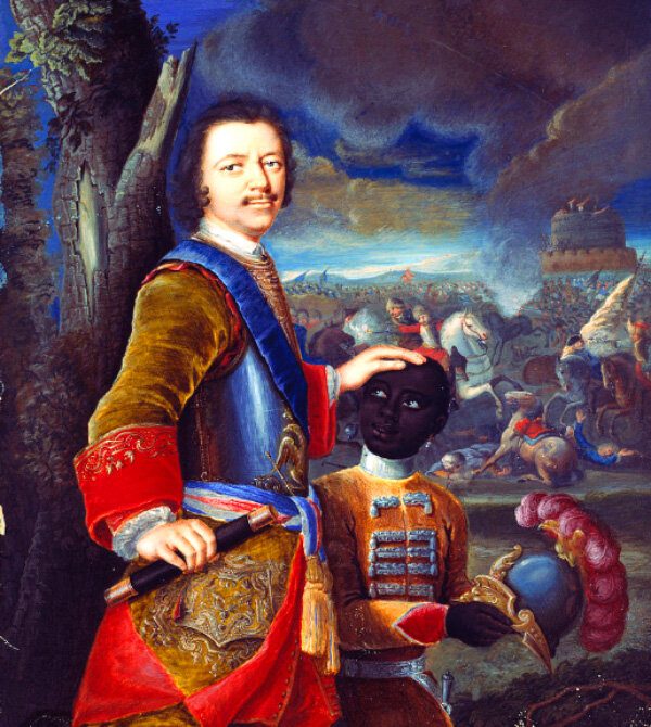 Портрет царя Петра Великого (1672–1725) и его пажа. Картина Густава фон Мардефельда (начало XVIII века).