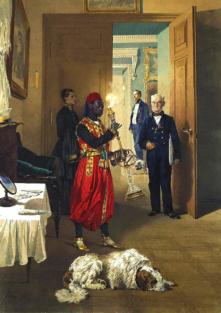 Передняя в Царскосельском дворце. Зичи М. А. 1865 год