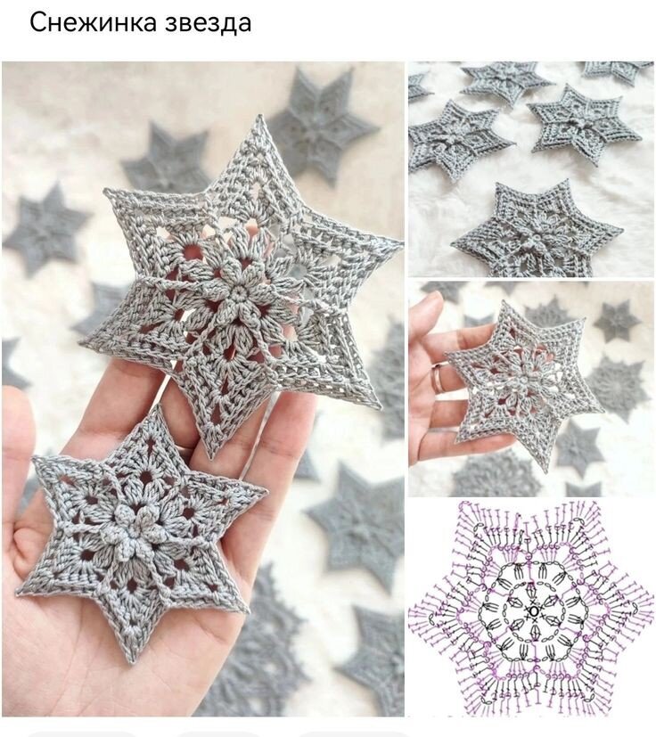 Снежинки крючком. Фото из свободного доступа.